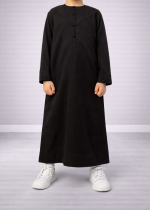 Emirati Qamis for Boys “Premium” Black