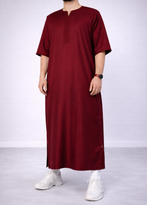 Moroccan “Heritage” Kandora Bordeaux by Djellaba Men