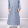 Emirati Qamis for Boys “Premium” Melange Blue
